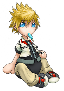 Kingdom Hearts Roxas And Sora Chibi Roxas Kingdom Hearts - Cartoon (350x400)