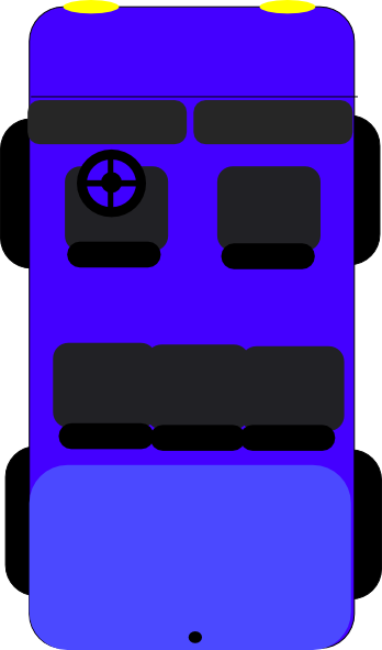 Blue Car Top View Clip Art At Clker - Golf Cart Top View (348x591)