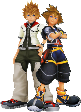 Sora-roxas - Sora And Roxas Png (345x444)