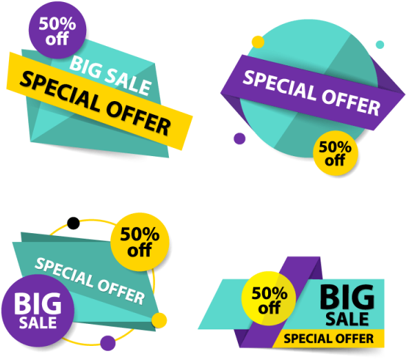 Colorful Shopping Sale Flyer, Sale, Banner, Offer Png - Shoping Element Vector Png (640x640)