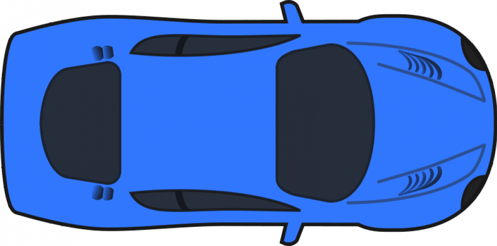 Clip Art, Illustration Car, Light Car, Blue, New Car, - Blue Car Top View Png (1007x500)