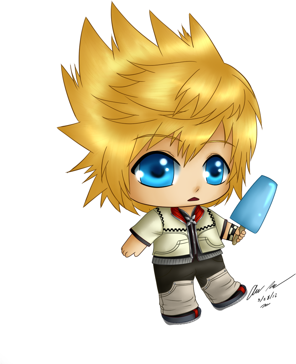 Chibi Roxas By Wonderland Cupcake Chibi Roxas By Wonderland - Kingdom Hearts Chibi Roxas (1143x1321)