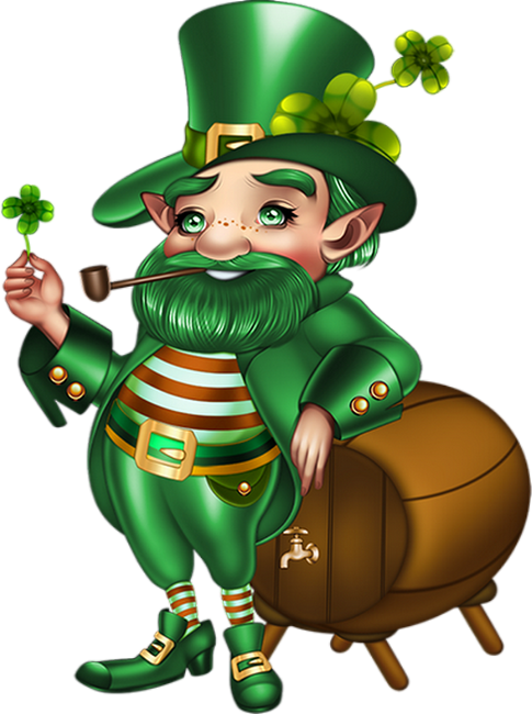 Tube St Patrick, Lutin ♧ Irish Leprechaun Png, March - March 17 (485x650)