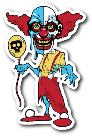 Ihorror Evil Clown Sticker - Cartoon (1064x1064)