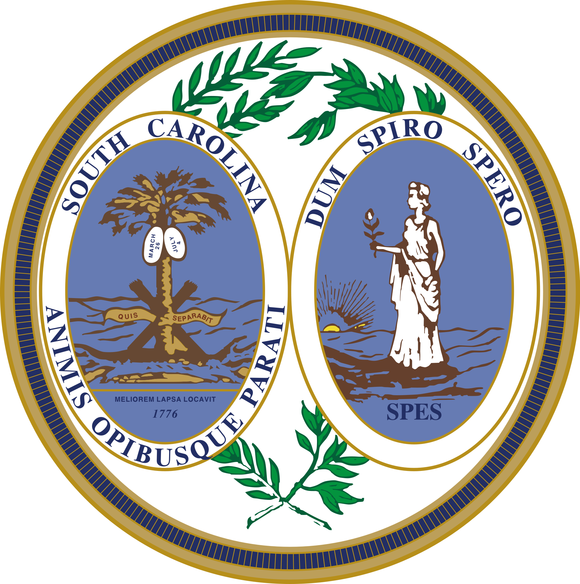 South Carolina - South Carolina Seal Png (2000x2014)