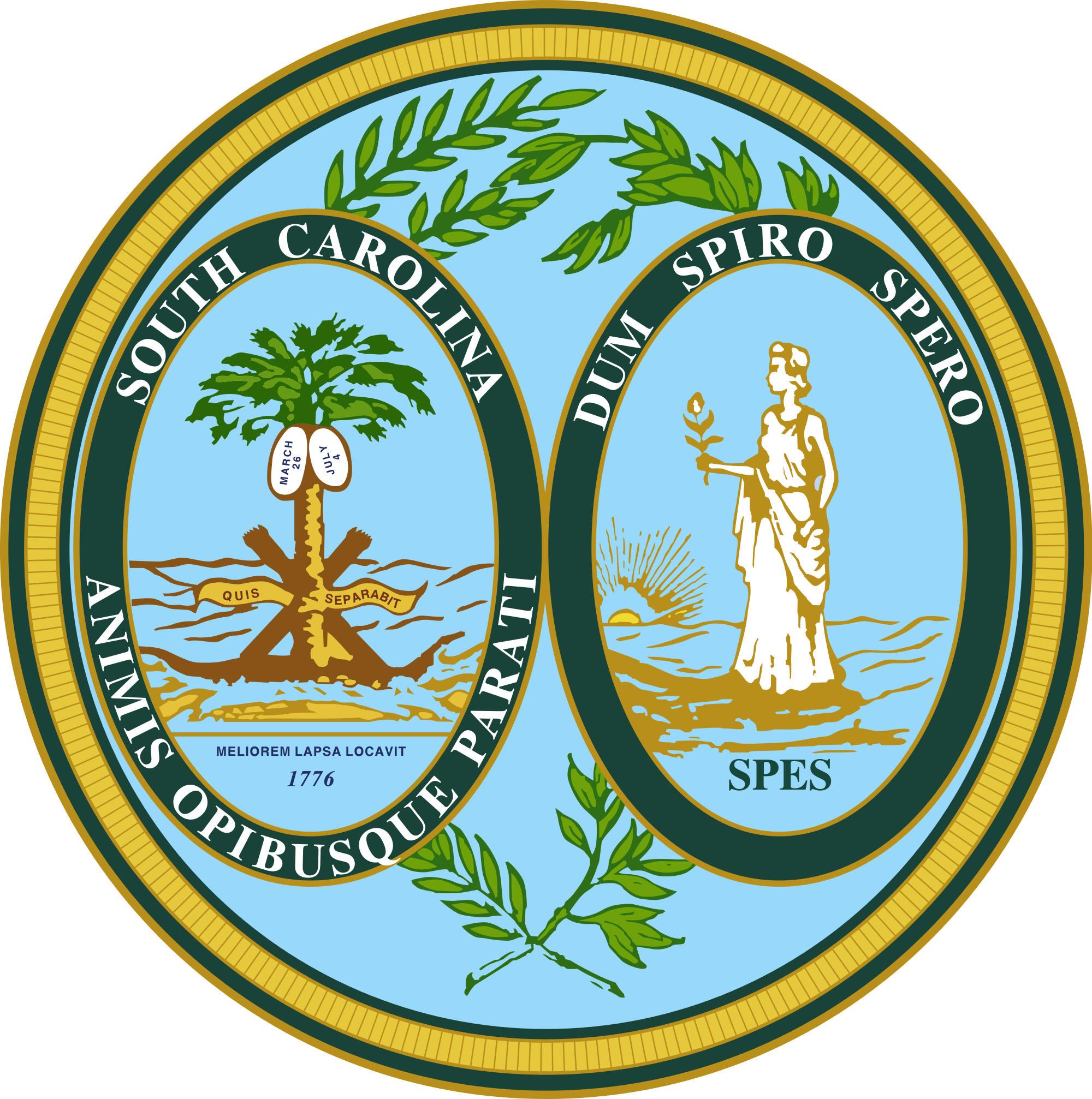 State Budget Negotiations Extended Impact On Higher - South Carolina State Seal (2000x2014)