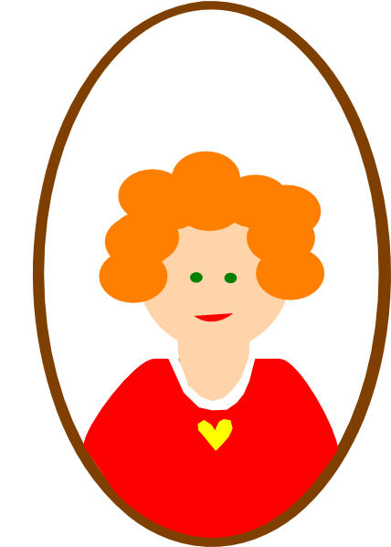 This Free Clip Arts Design Of Red Head Girl - Clip Art (498x598)