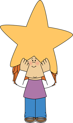 Girl Holding A Star Above Her Head - My Cute Graphics Star (298x500)
