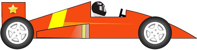 Orange Race Car Clip Art Clipart - Race Car Vector Png (640x320)