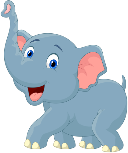 Cute Cartoon Elephants - Elephant Cartoon (419x500)