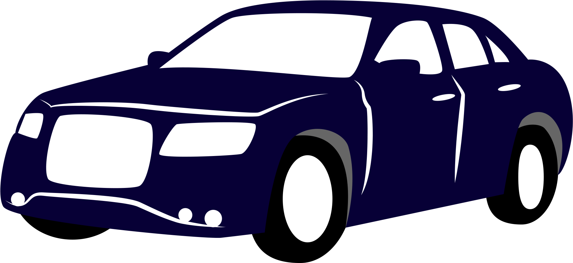Blue Drawing Of A Car - Car Loan Clipart (1990x889)
