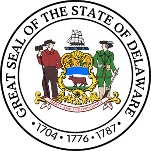 Delaware, De State Seal - Delaware Seal (500x500)