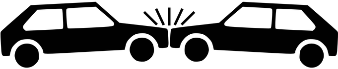 Accident Car Collision Crash Vehicle Accid - Car Crash Black And White (680x340)