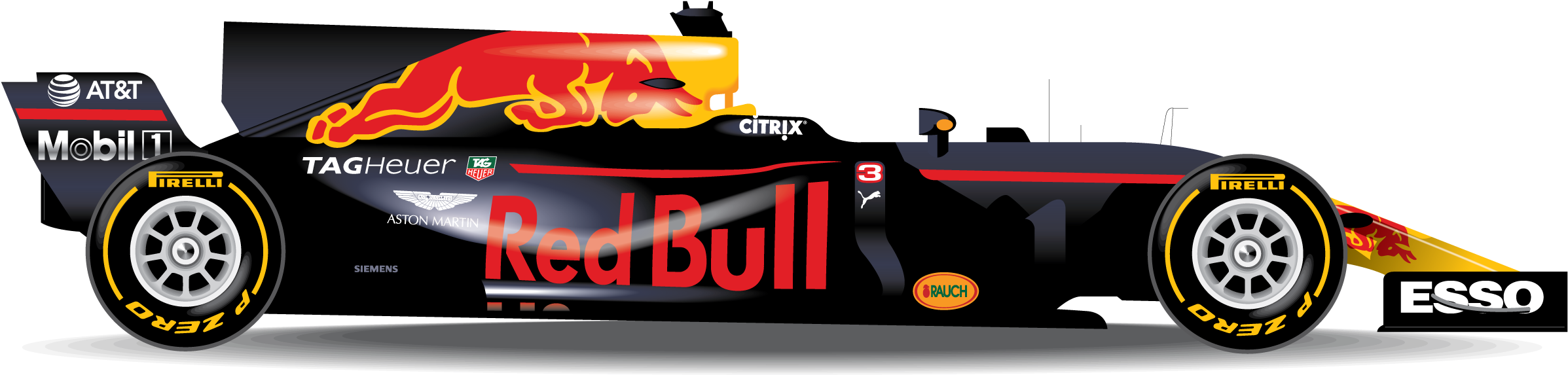 3rd Place - Red Bull F1 Png (2400x600)