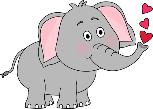 Trunk Clipart Animal Face - Elephant Clipart (500x355)