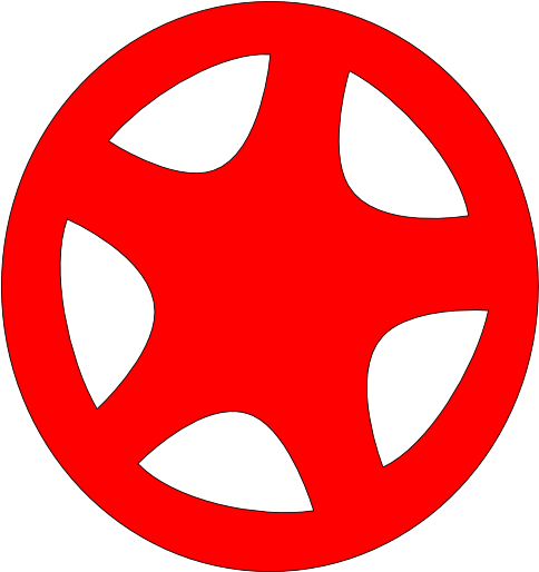 Rim Wheel Clip Art - Red Wheel Clipart (600x513)