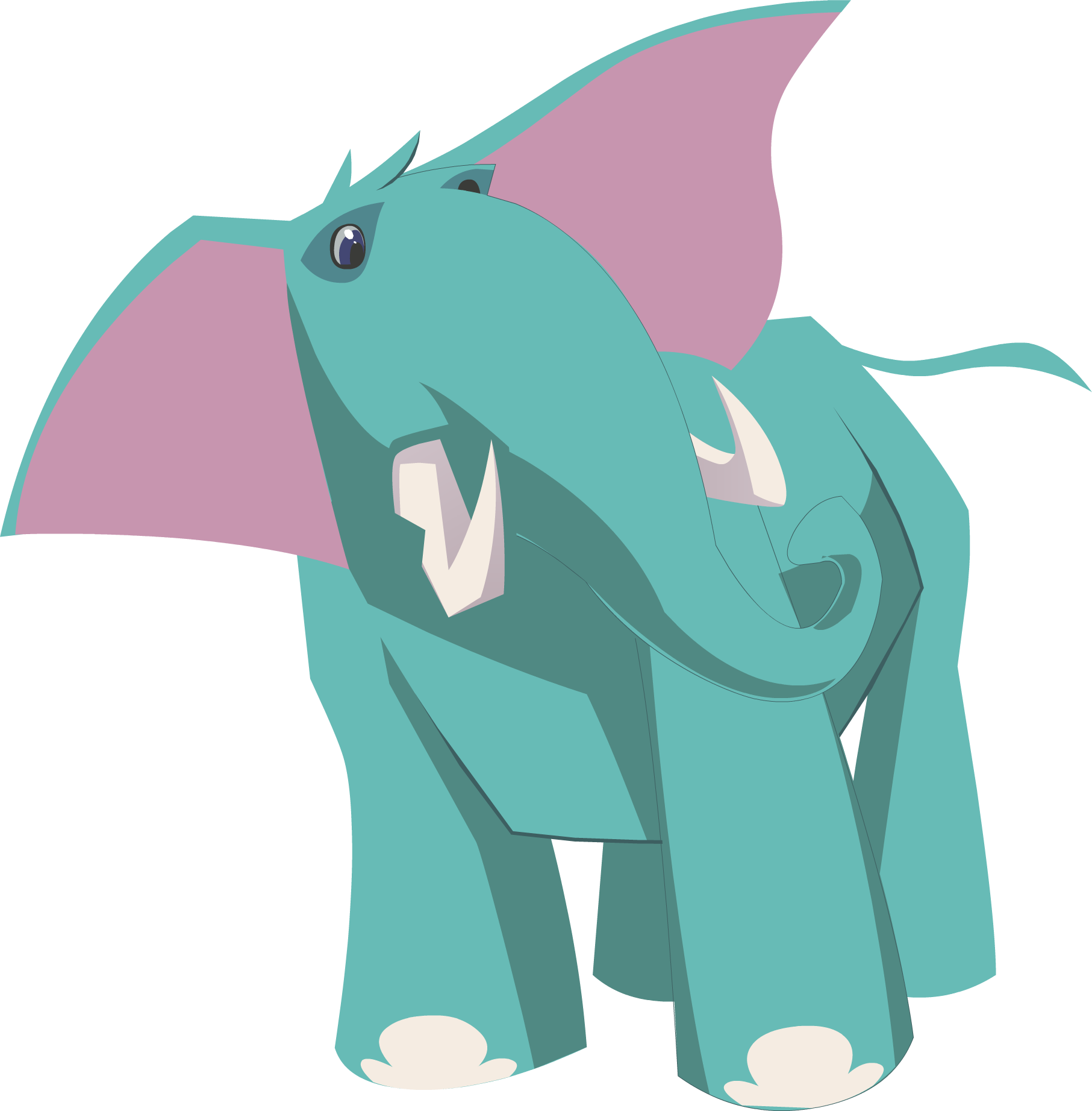 Blue Elephant - Animal Jam Elephant (1813x1843)