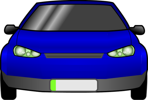 Car Front View Clipart Cartoon City Car - Cartoon Cars From Front (600x407)