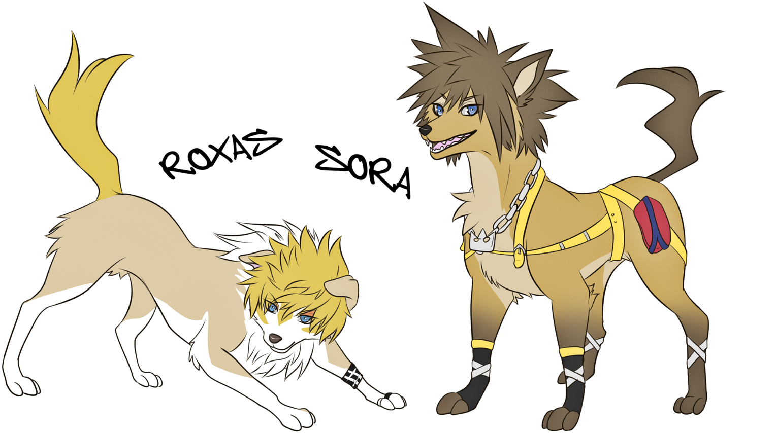 Sora Canine Version By Kagay - Kingdom Hearts Sora Dog (1600x893)
