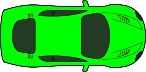 Cartoon Race Car Top View (600x297)