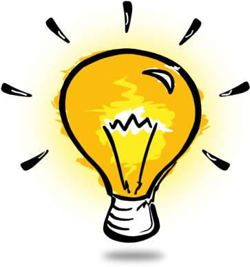 Simple Light Bulb Thinking Clip Art Idea Generation - Light Bulb Clipart (400x400)