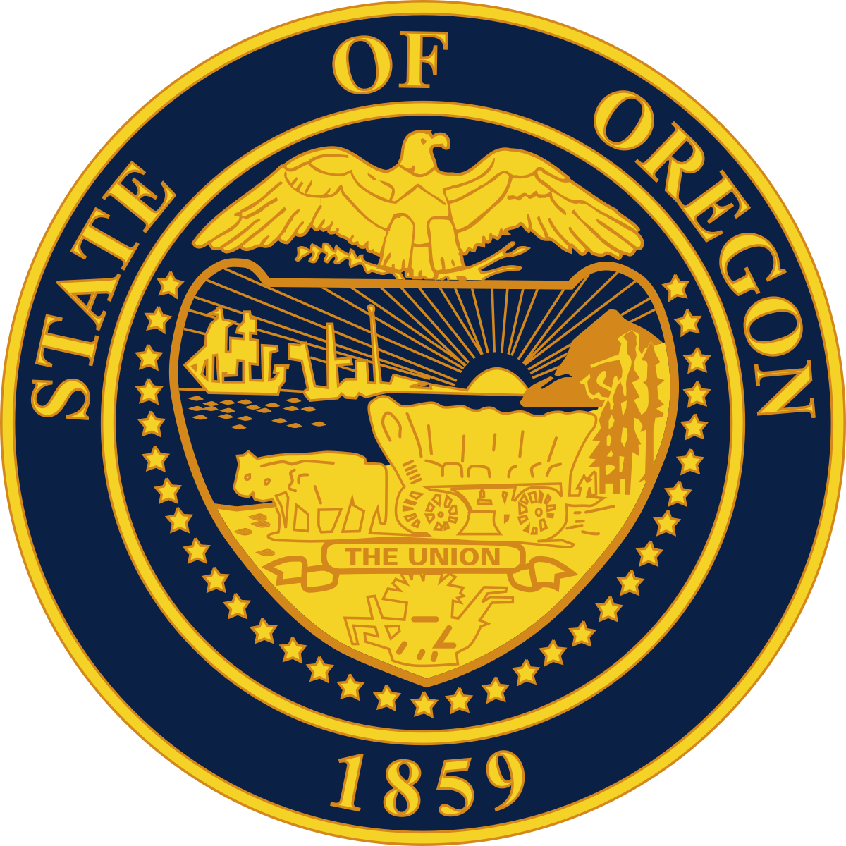 1200px-seal Of Oregon - Oregon Seal (1200x1200)