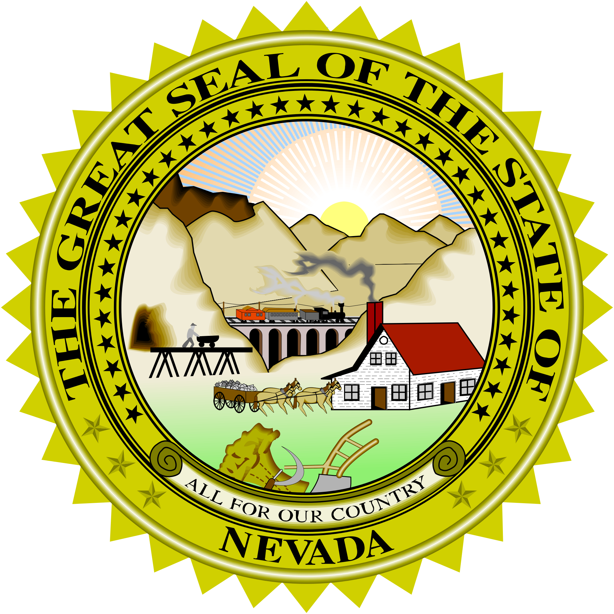 Government Bell And Howell - Nevada State Seal (2200x2200)