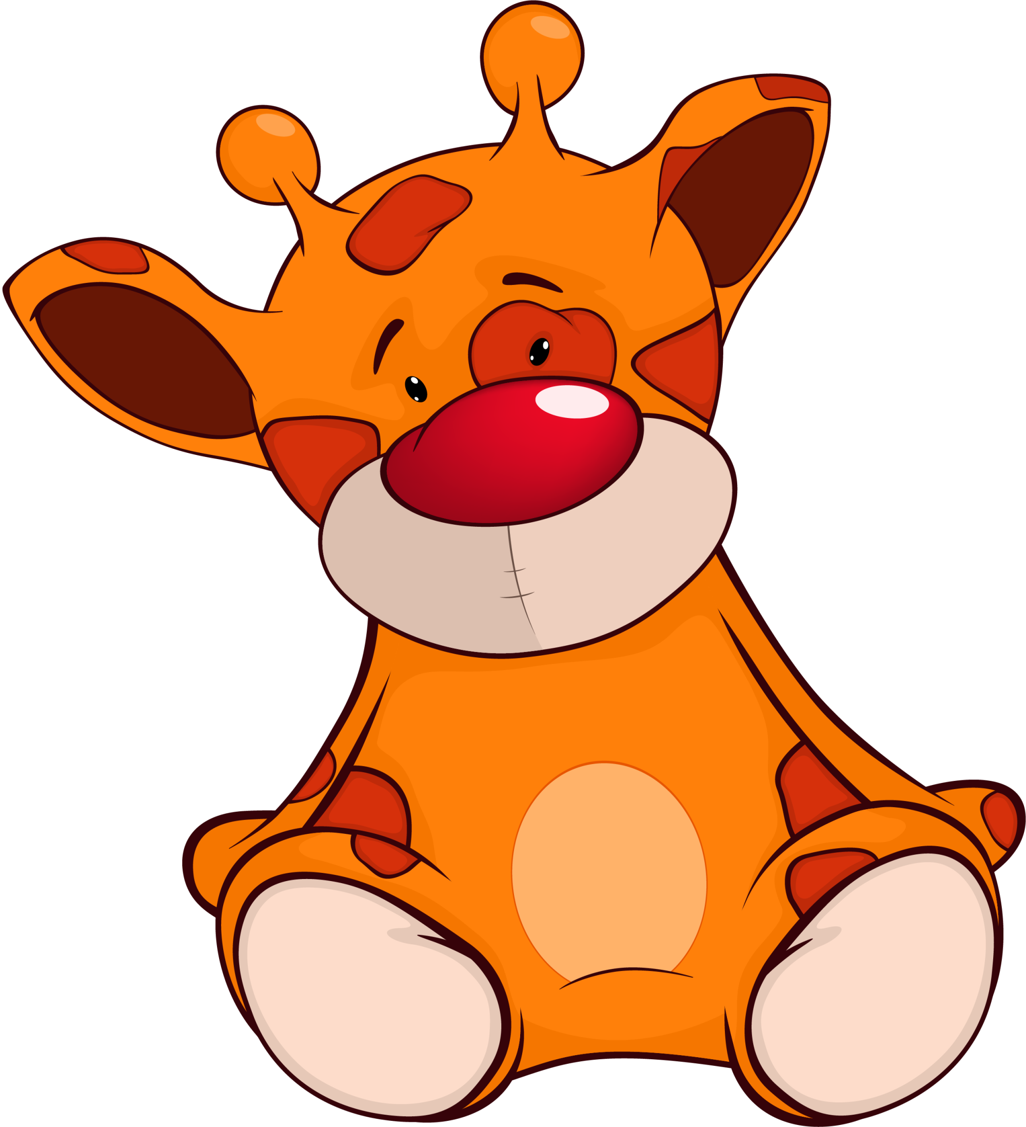 Cartoon Stuffed Toy Funny Animal Clip Art - Cartoon Stuffed Toy Funny Animal Clip Art (2000x2195)