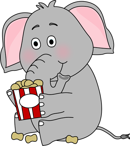 Elephant Clip Art - Cartoon Elephant With Peanuts (446x500)
