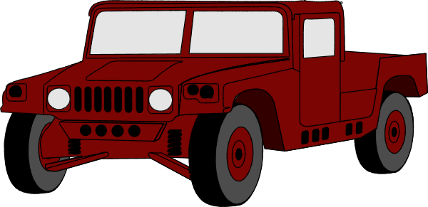 Vector Clip Art - Hummer Green Red (600x291)