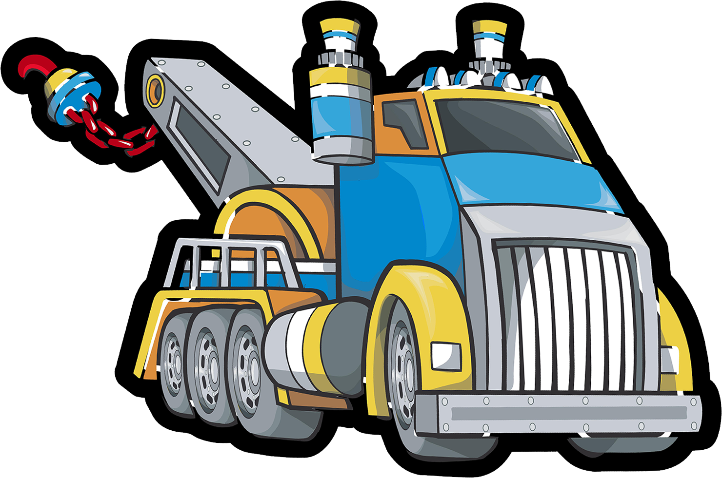 Styled Tow Truck Png Clipart - Car (1480x981)