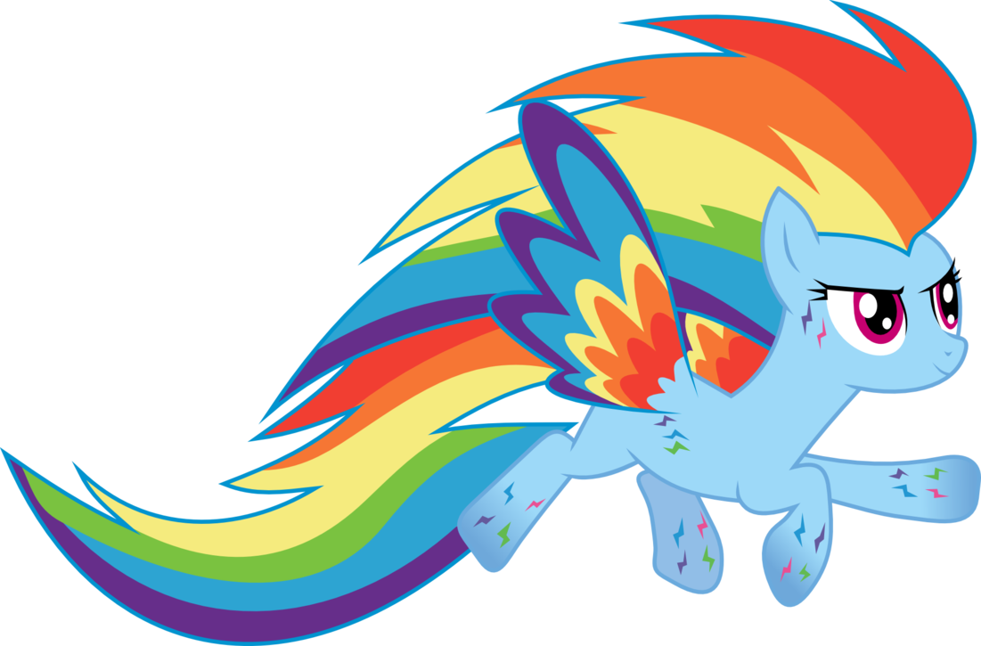 Elements Of Harmony, The Only Difference Being A Longer - Rainbow Dash Rainbow Power (1101x725)