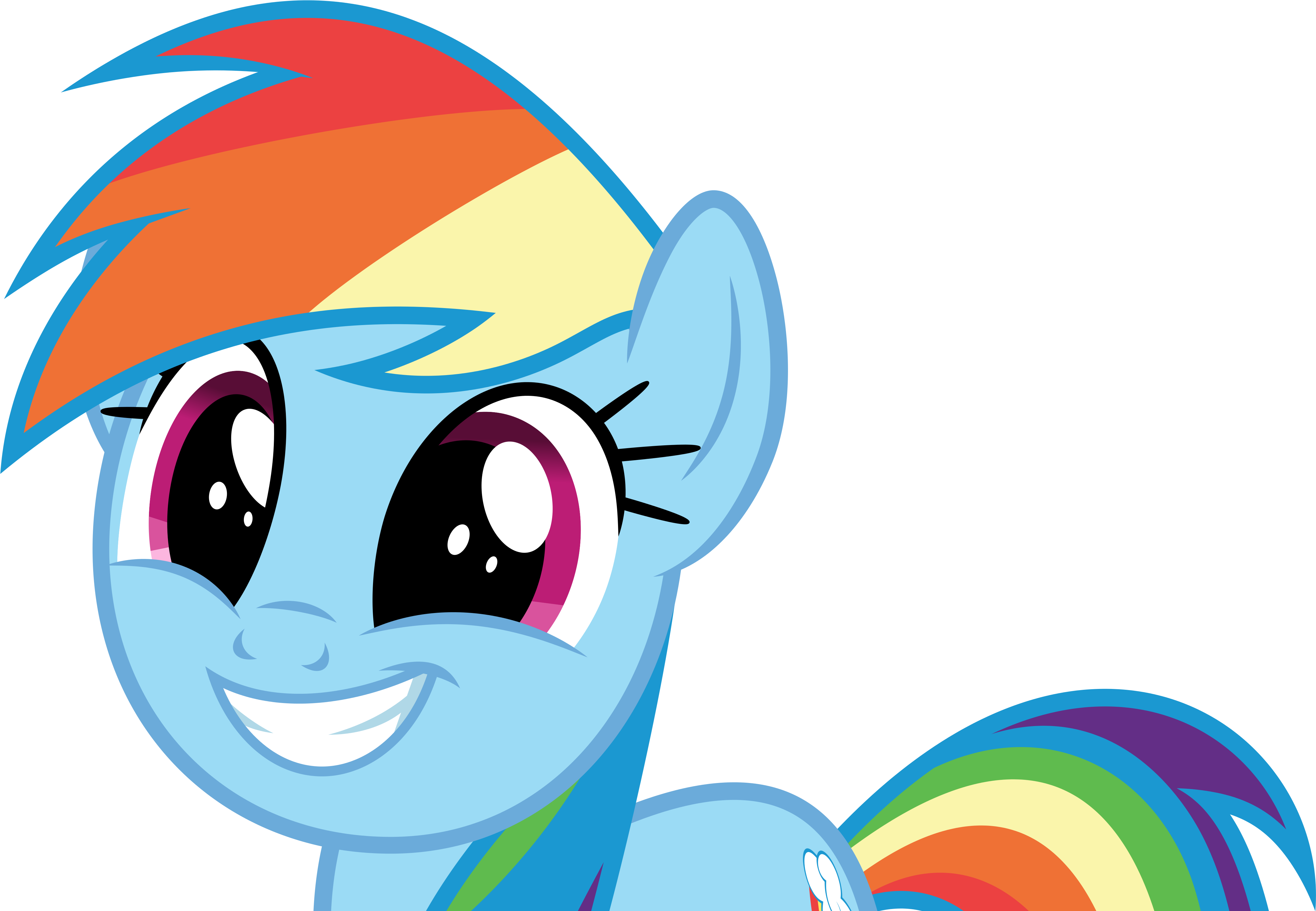 Vector - Rainbow Dash Cute Art (5000x3166)