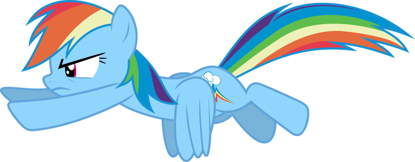 Mlp Fim Rainbow Dash Vector By Luckreza8 - Rainbow Dash (1429x559)