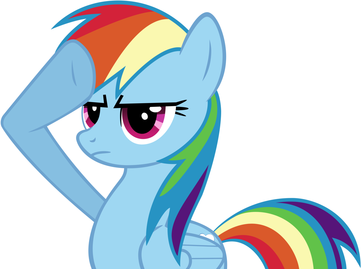 Rainbow Dash Salute By Atomicgreymon Rainbow Dash Salute - Rainbow Dash Salute (1280x967)