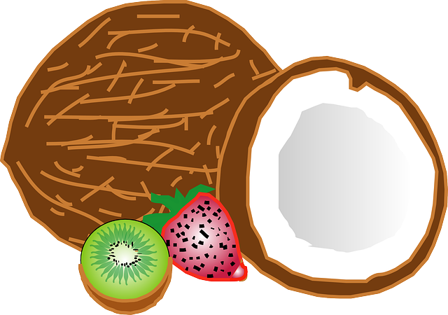 Coconuts Kiwi Strawberry Svg Clip Arts 600 X 422 Px - Cartoon Picture Of A Coconut (640x450)