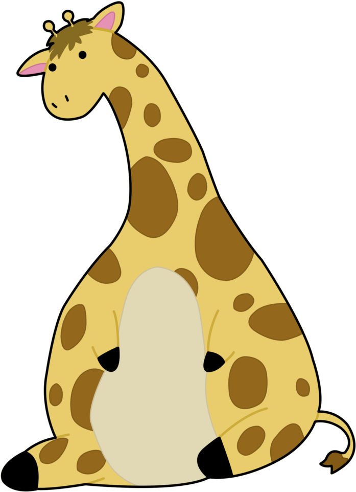 Fat Giraffe Cartoon (758x1053)