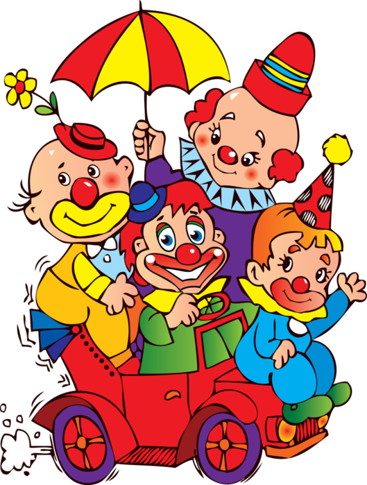 Clown In A Car - Clown Kids In Car Design Greeting Card (605x800)