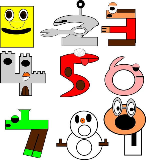 Kids Numbers, Digits, Funny, Kids - Numbers Clip Art (584x640)