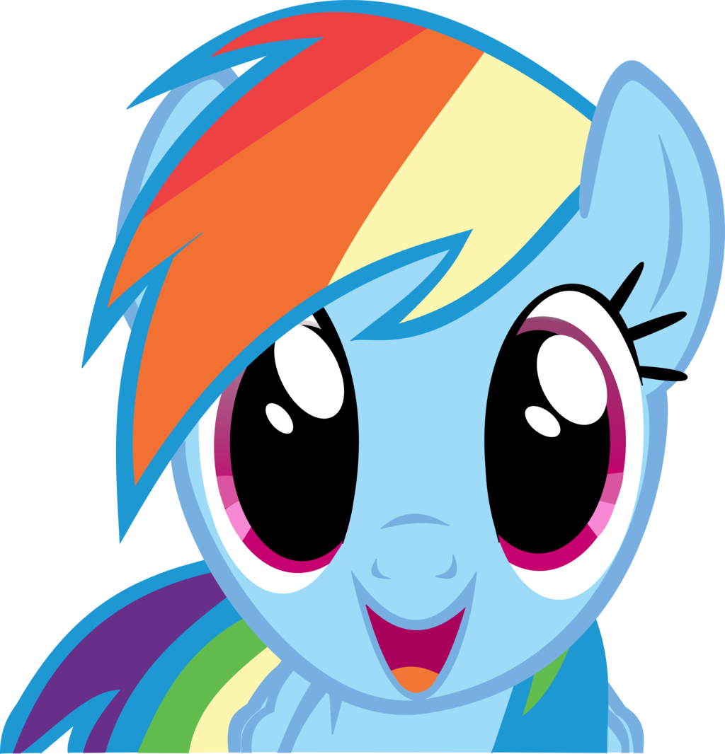 Rainbow - My Little Pony Rainbow Dash Face (1024x1066)