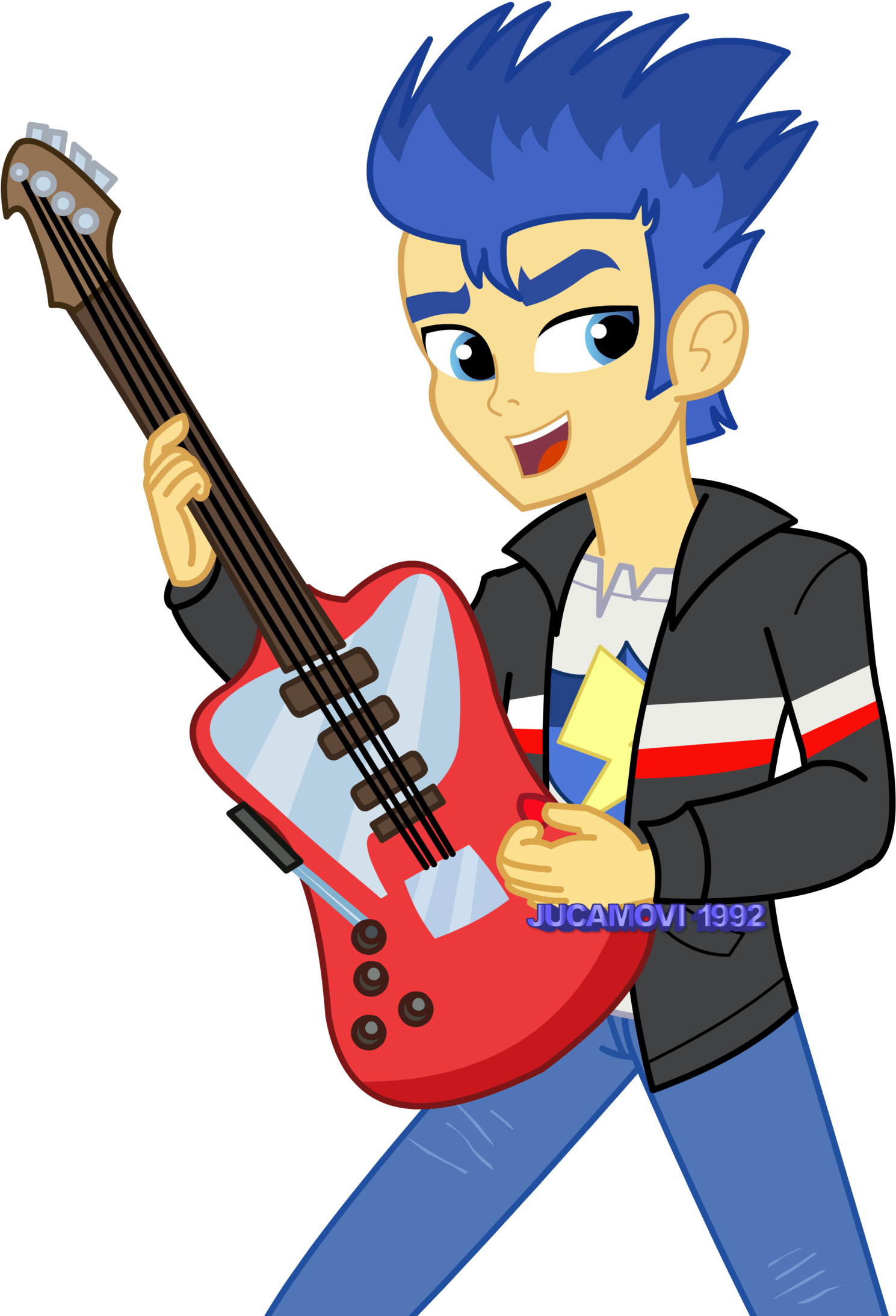 Flash Sentry's Guitar By Jucamovi1992 Flash Sentry's - Flash Sentry Play Guitar (1600x2263)