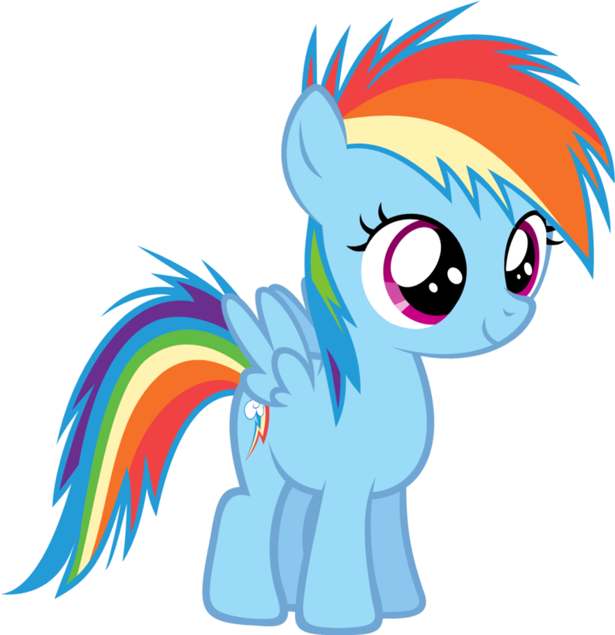 Filly Rainbow Dash By Zacatron94 - Rainbow Dash As A Filly (880x908)