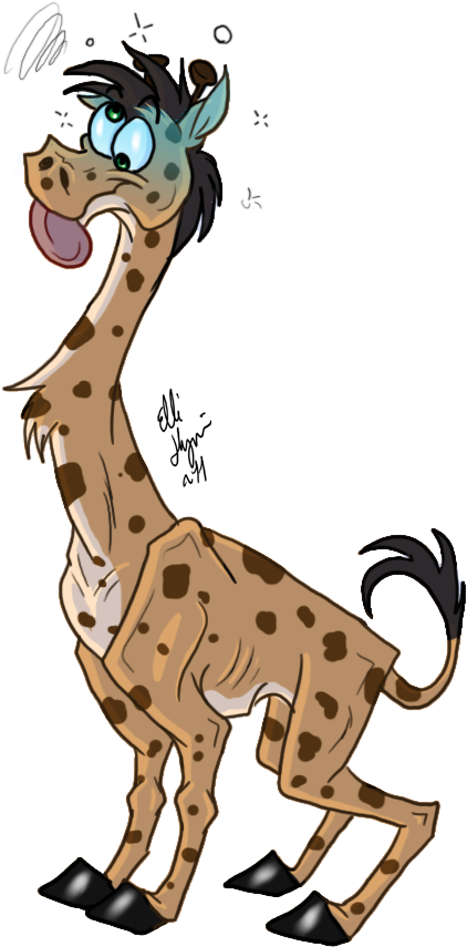 Drunken Cartoon Giraffe By Greeneco94 - Drunken Cartoon Giraffe By Greeneco94 (500x1000)