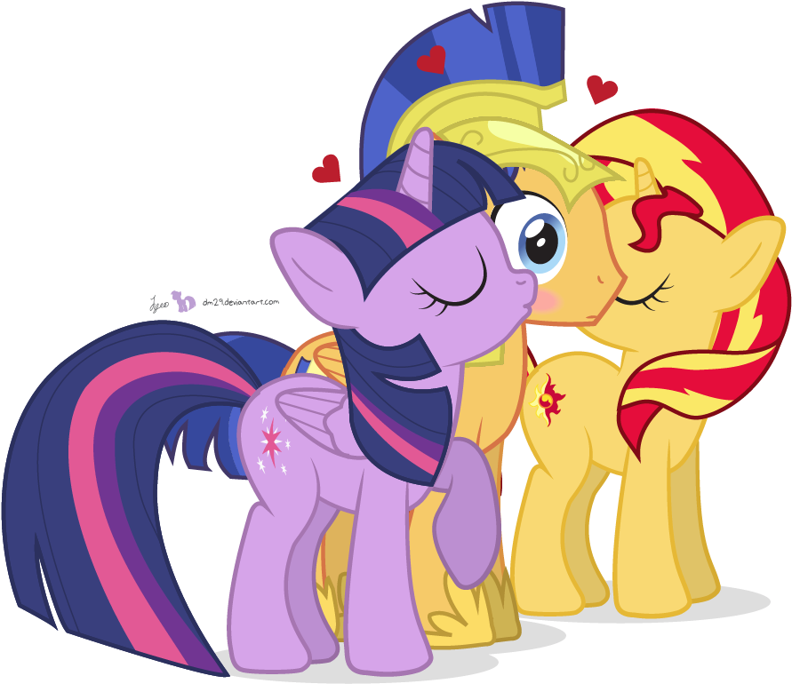 Iom Twilight Sparkle Sunset Shimmer Rainbow Dash Rarity - My Little Pony Twilight Sparkle Love (975x810)
