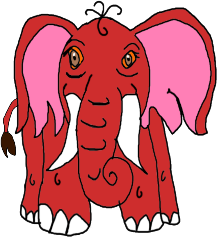 Random Red Elephant By Kallytoonsstudios - Indian Elephant (830x963)
