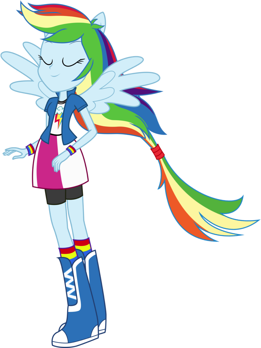 Rainbow Dash Ponied Up - My Little Pony Friendship Is Magic Equestria Girls (901x1125)