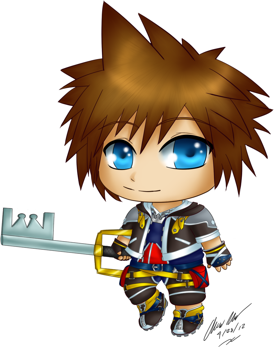 Chibi Sora By Wonderland-cupcake - Kingdom Hearts Chibi Sora (1261x1263)