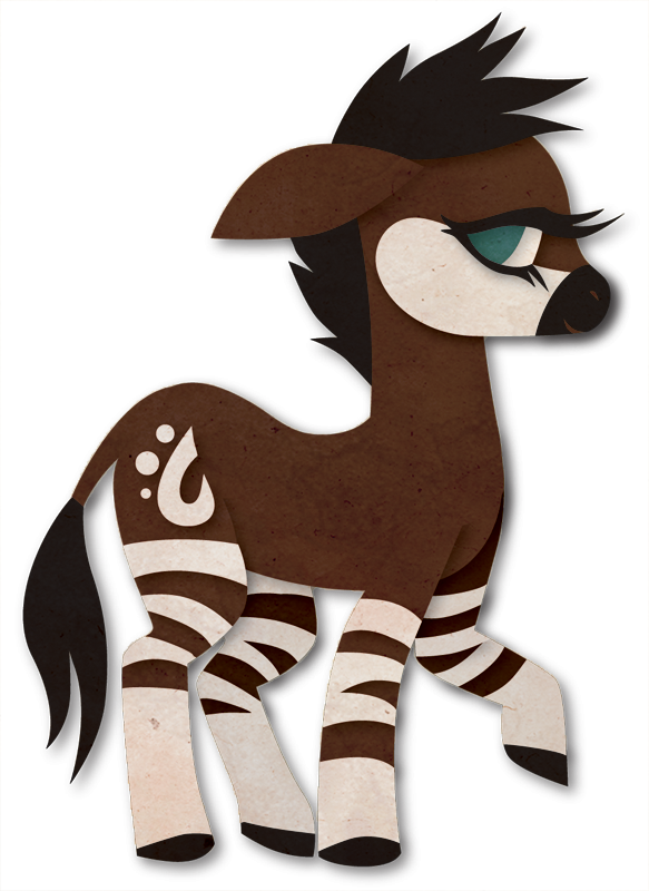 How To Draw A Cute Cartoon Giraffe Download - Okapi My Little Pony (583x800)