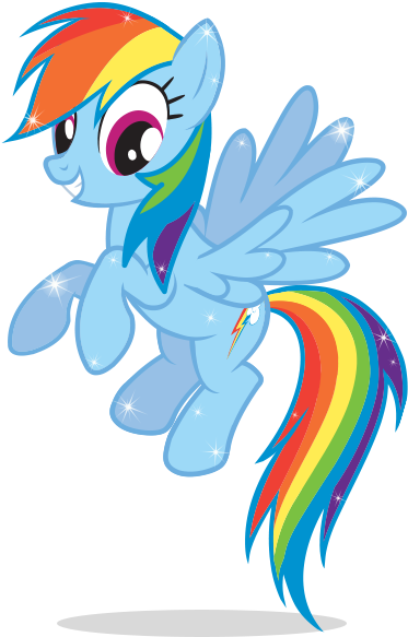Rainbow Dash - My Little Pony Azul (470x585)