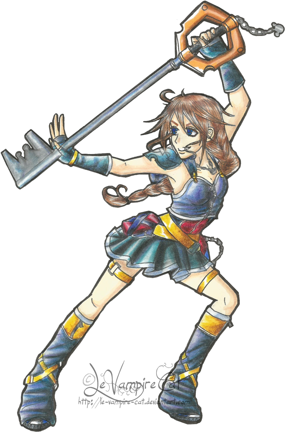 Sora By Grimoire Des Reves - Female Sora Kingdom Hearts (1024x1523)